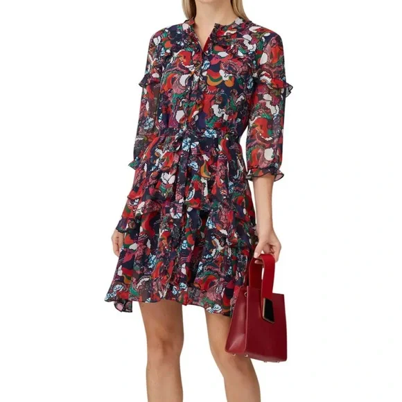 SALONI Printed Tilly Ruffle Dress - Picture 1 of 10